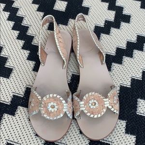 Jack Rodgers 8.5 Cork and Gold Slingbacks